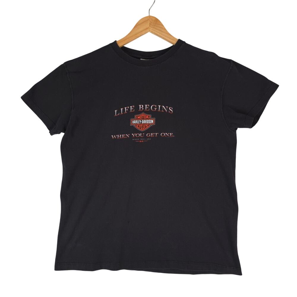 Harley Davidson Motorcycles T-Shirt Mens XL Black Cotton‎ USA Myrtle Beach SC